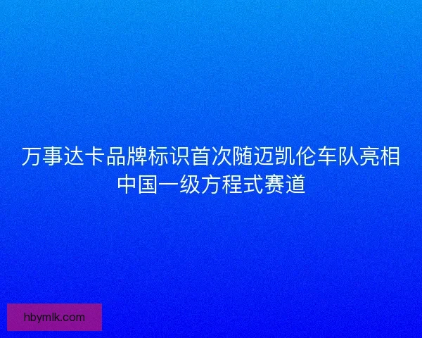 万事达卡品牌标识首次随迈凯伦车队亮相中国一级方程式赛道 万事达卡品牌标识首次随迈凯伦车队亮相中国一级方程式赛道